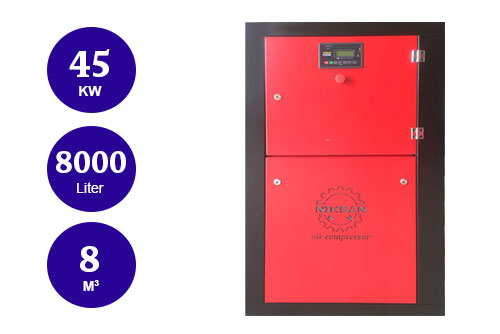 کمپرسور باد اسکرو 45 کیلووات 8000 لیتری 8 مترمکعب