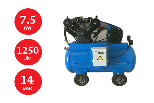 کمپرسور باد پیستونی 7/5 کیلووات 1250 لیتری
